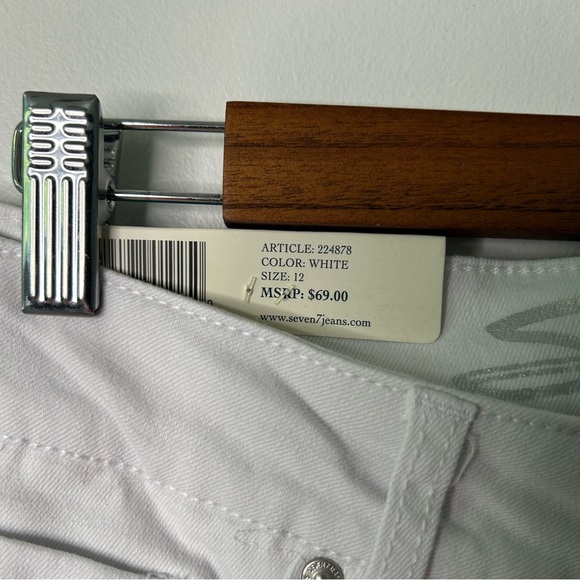 Seven7 Premium Quality Skin Fit High Rise Ankle Cropped Jeans White Size 12 - Picture 5 of 10